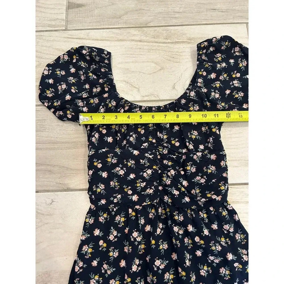 Hollister Navy Floral Mini Dress Size XS - Picture 5 of 7
